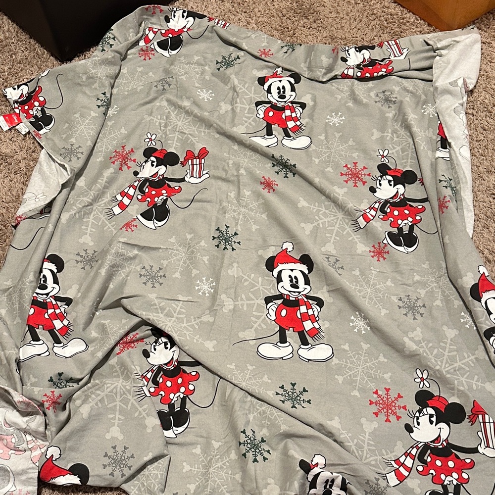 Disney shower curtain-Gray with Red and White Accents